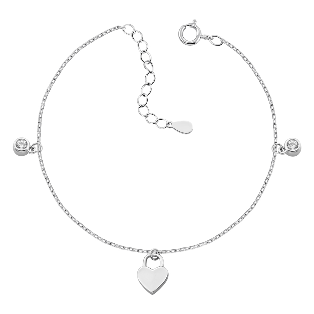 Серебряный браслет с фианитами.Артикул UG51BR69110