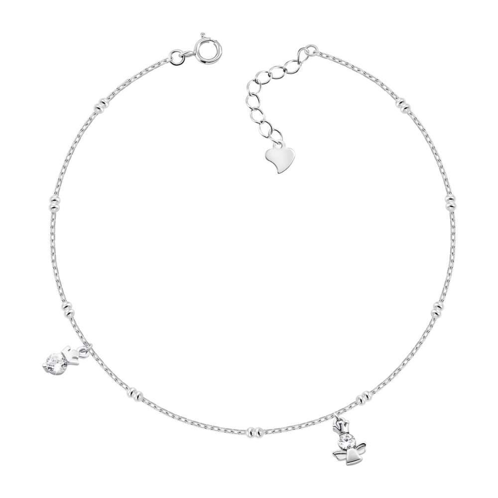 Серебряный браслет с фианитами.Артикул UG51BR72172