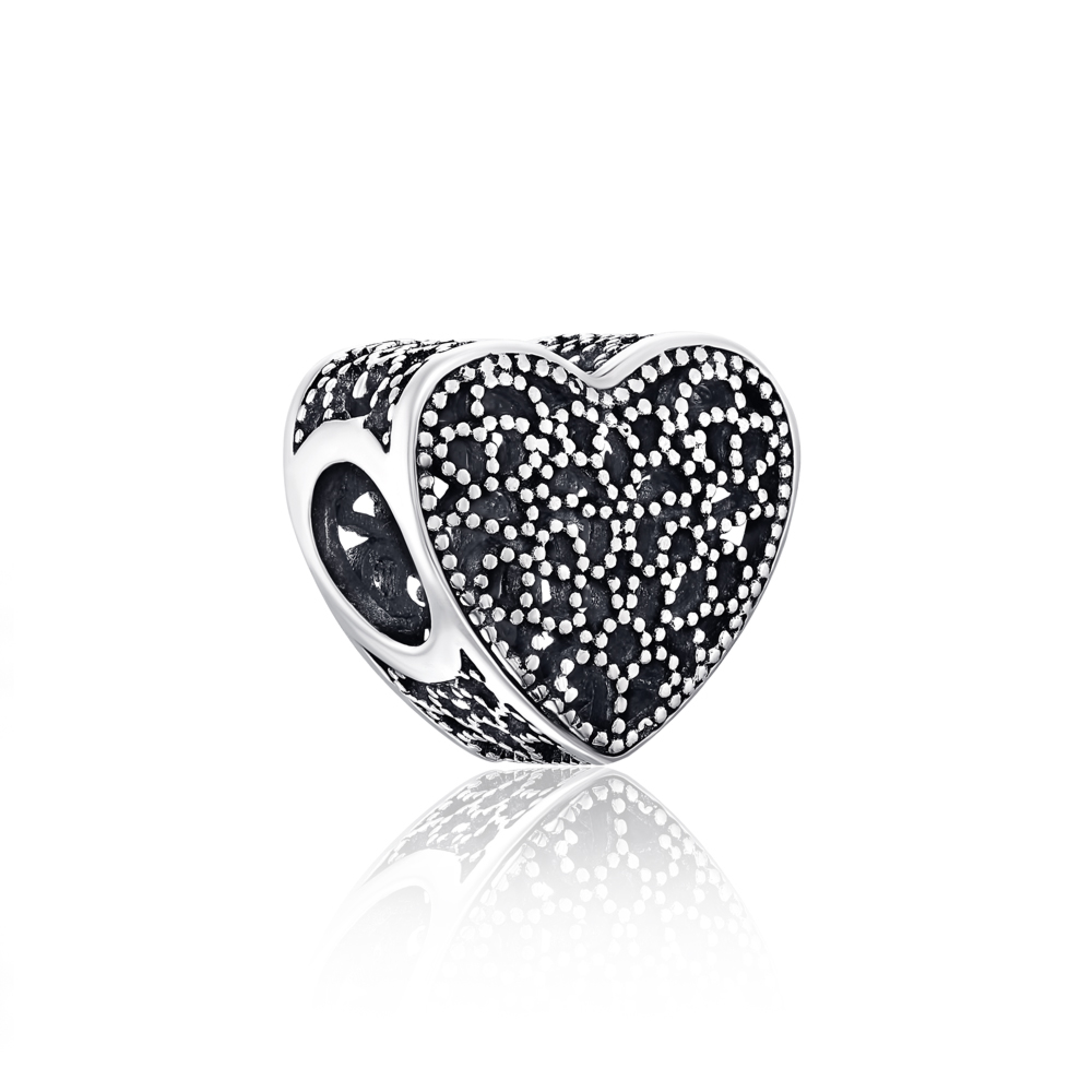 Серебряная бусина шарм без вставки. Артикул QPBAJ01096-P/12