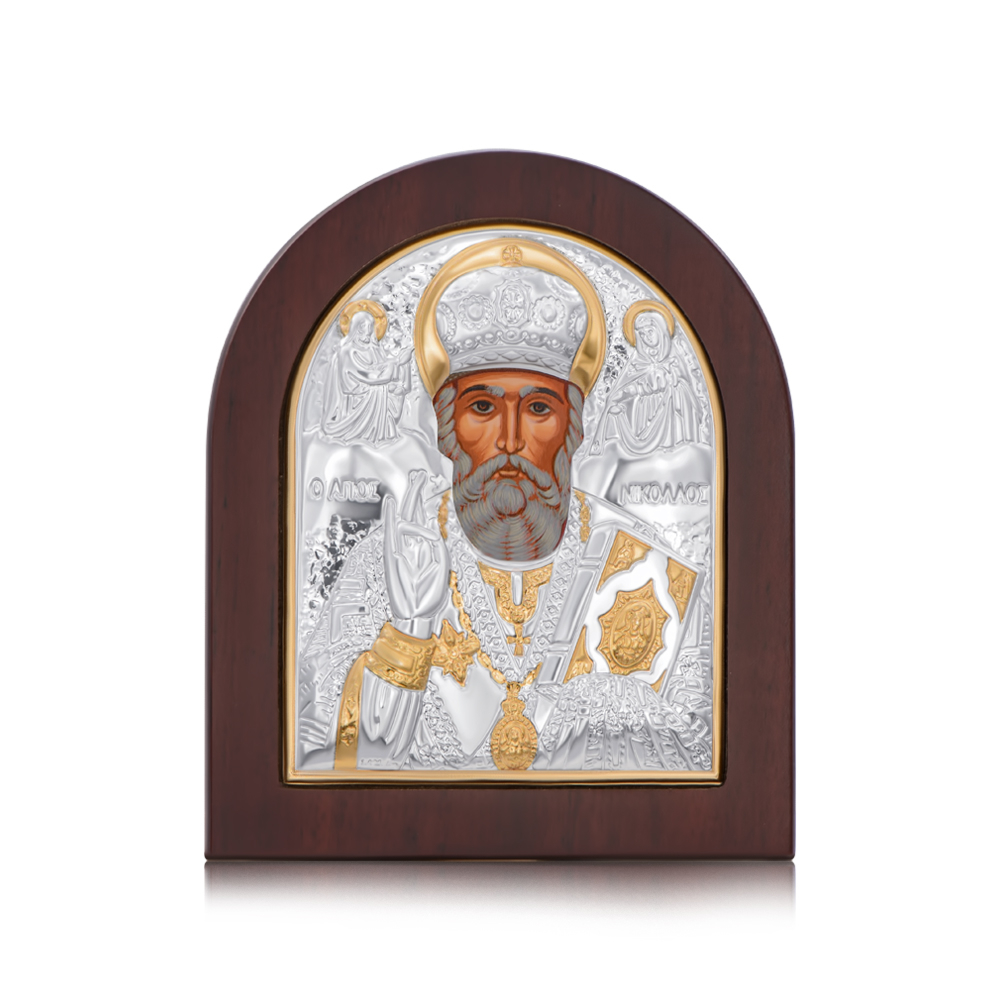 Серебряная икона «Св. Николай». Артикул EP3-009XAG