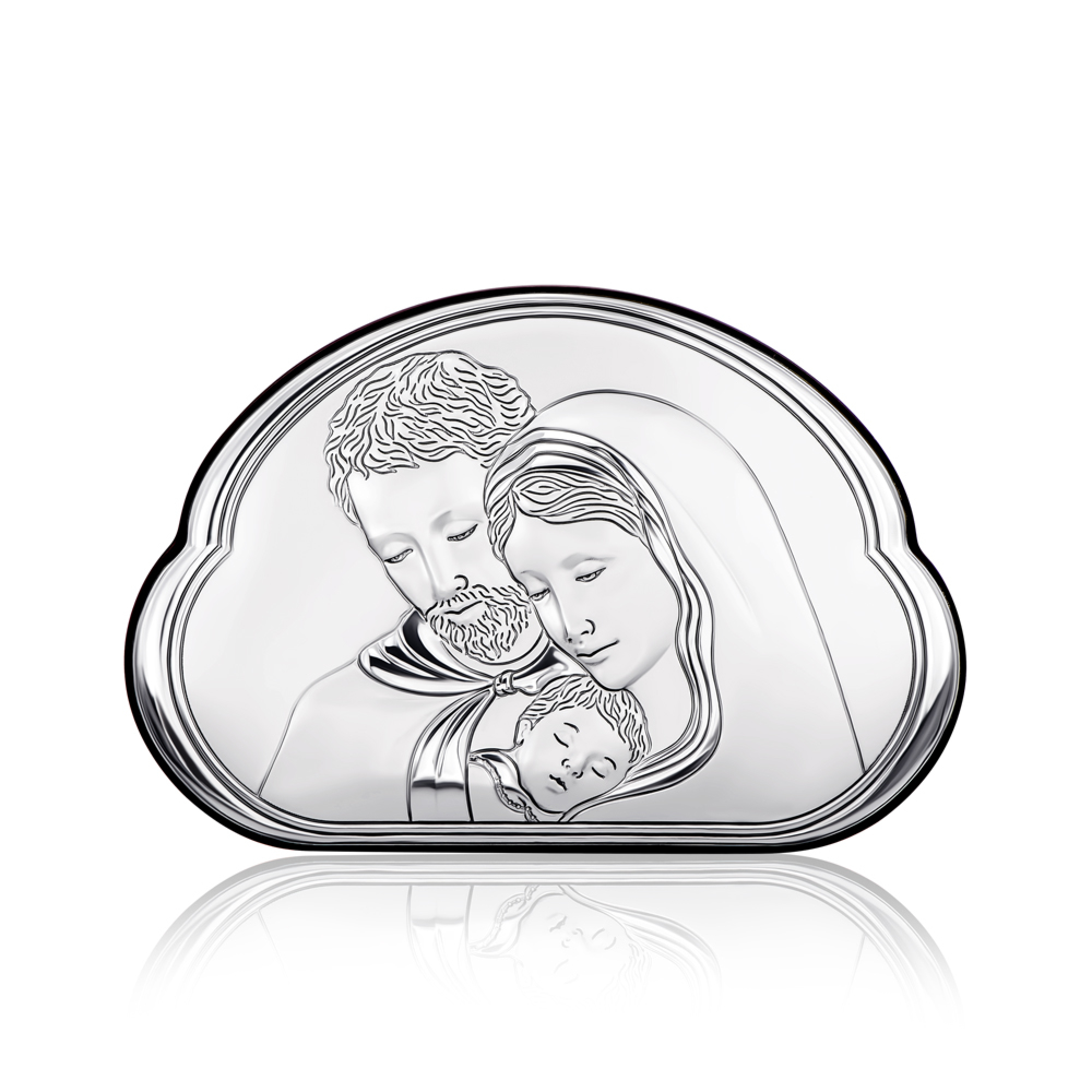 Серебряная икона «Св. Семейство Католическое». Артикул 8002.1