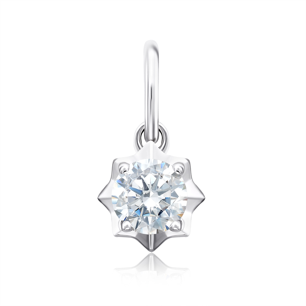 Серебряная подвеска с фианитом. Артикул MP13399A-P/12/1