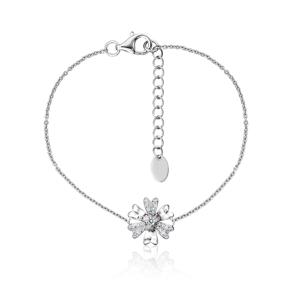 Серебряный браслет с фианитами. Артику MB10985AA-B/12/1