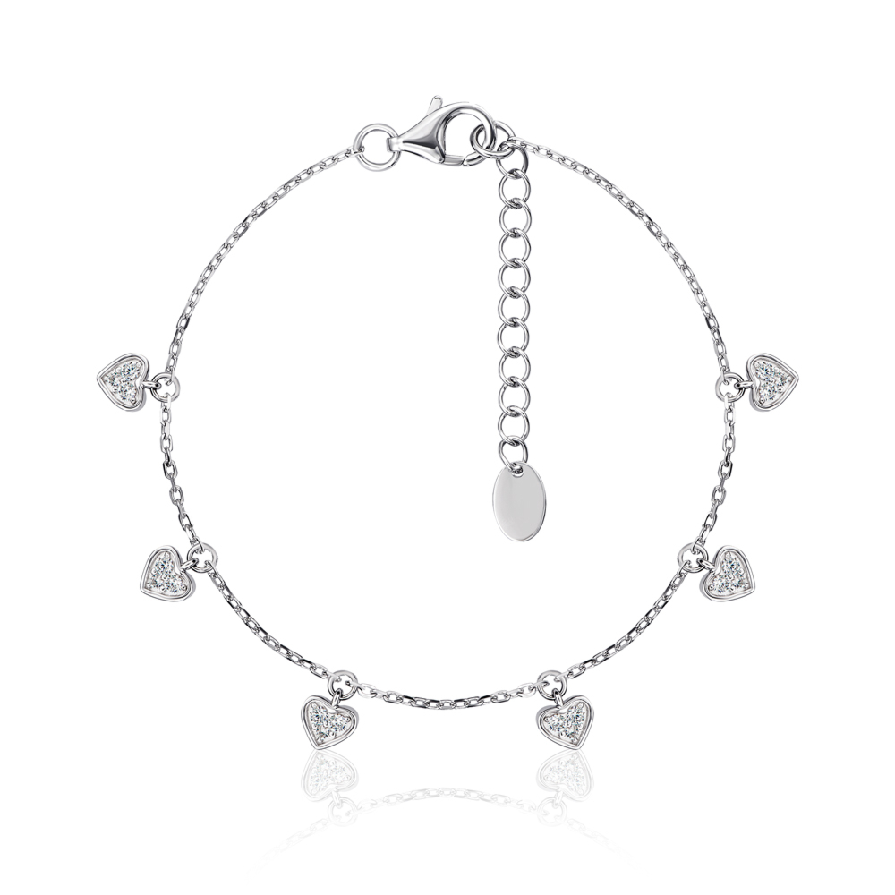 Серебряный браслет с фианитами. Артику MB11313BA-B/12/1