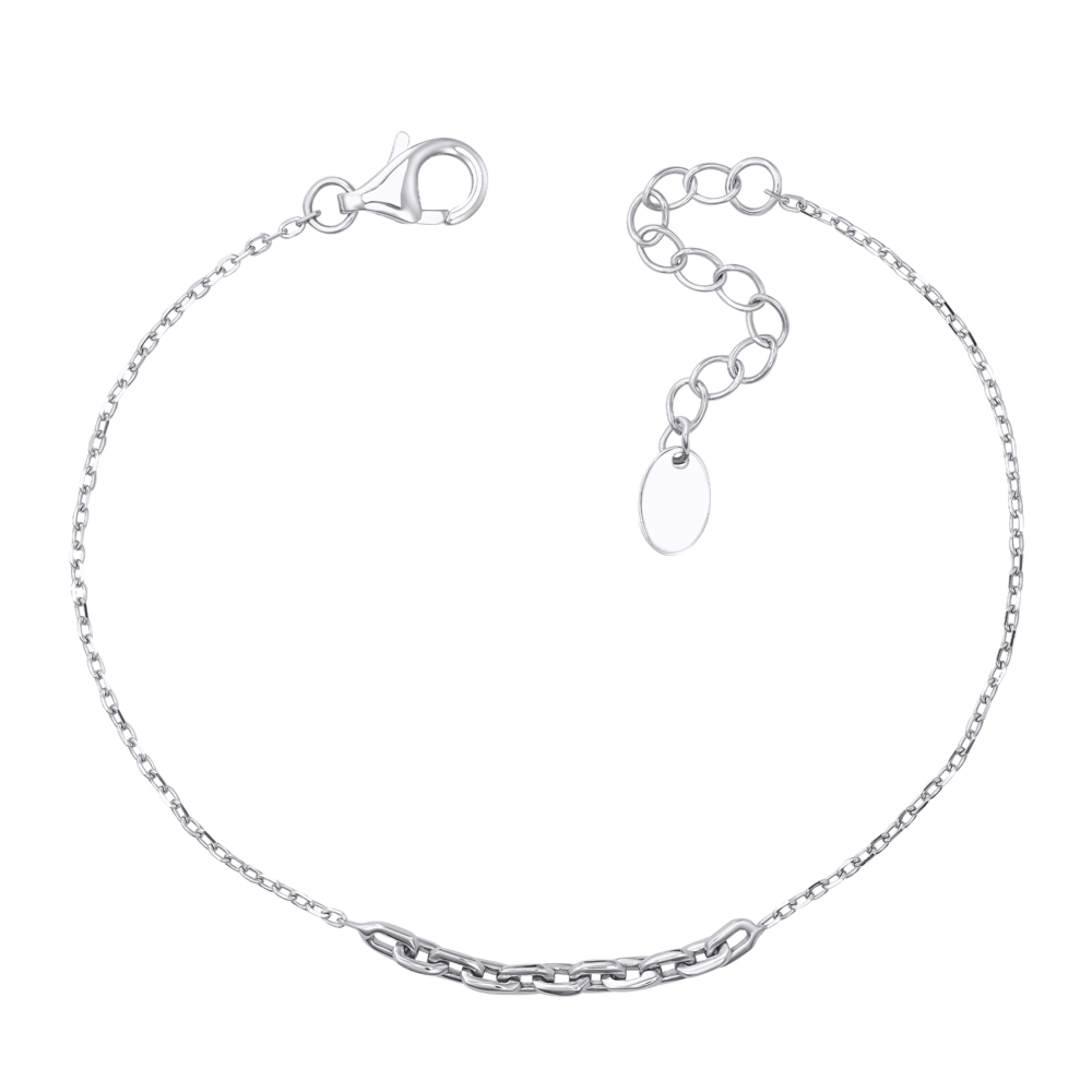 Серебряный браслет с фианитами. Артикул MB11318BA-B/12