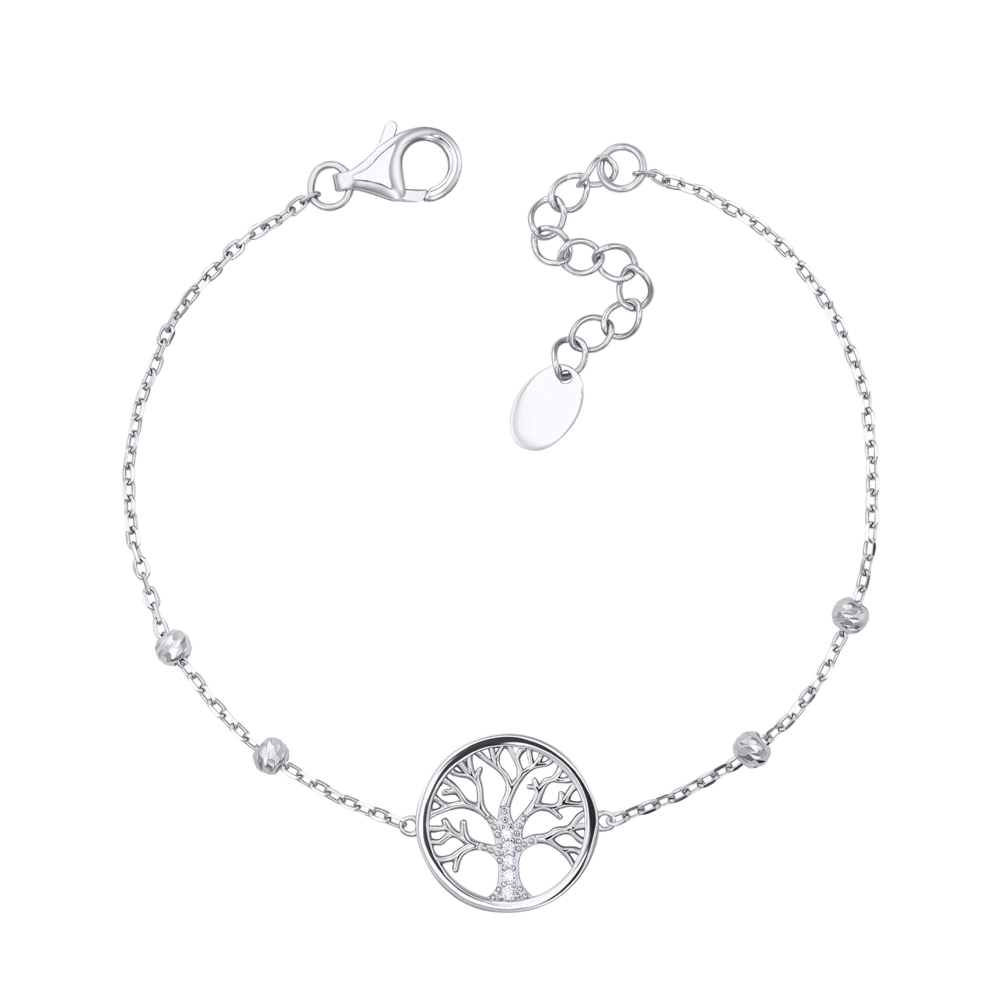 Серебряный браслет с фианитами. Артикул MB11393EA-B/12/1