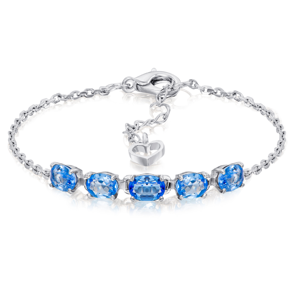 Серебряный браслет с кварцем Tanzanite. Артикул 4195р-QTANZ