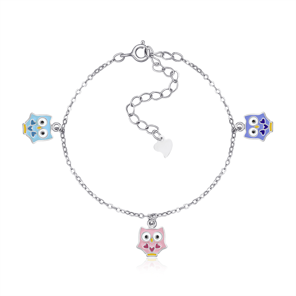Серебряный браслет с подвесками. Артикул H2099-B/12/3504