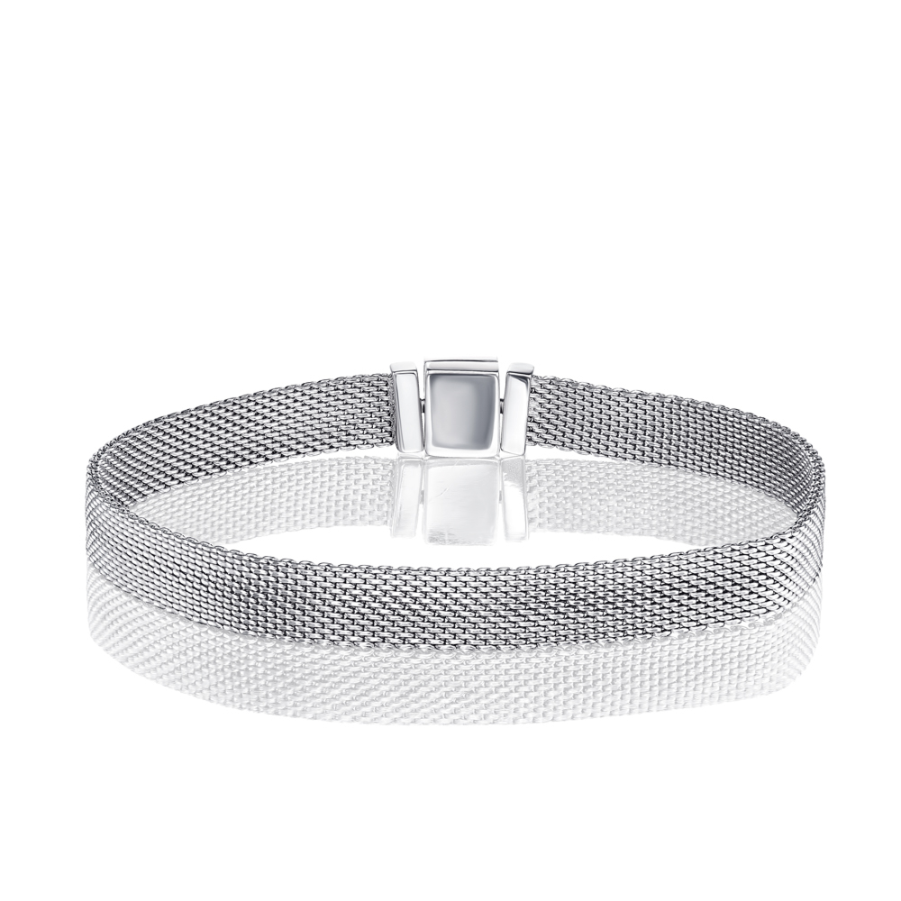 Срібний плоский браслет. Артикул HC-485-18CM-S-B/12