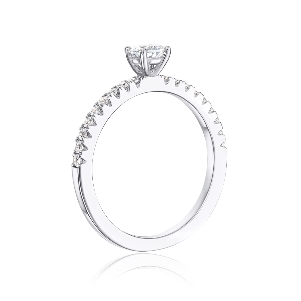 Серебряное кольцо с фианитами. Артикул OL02889A-R/12/1