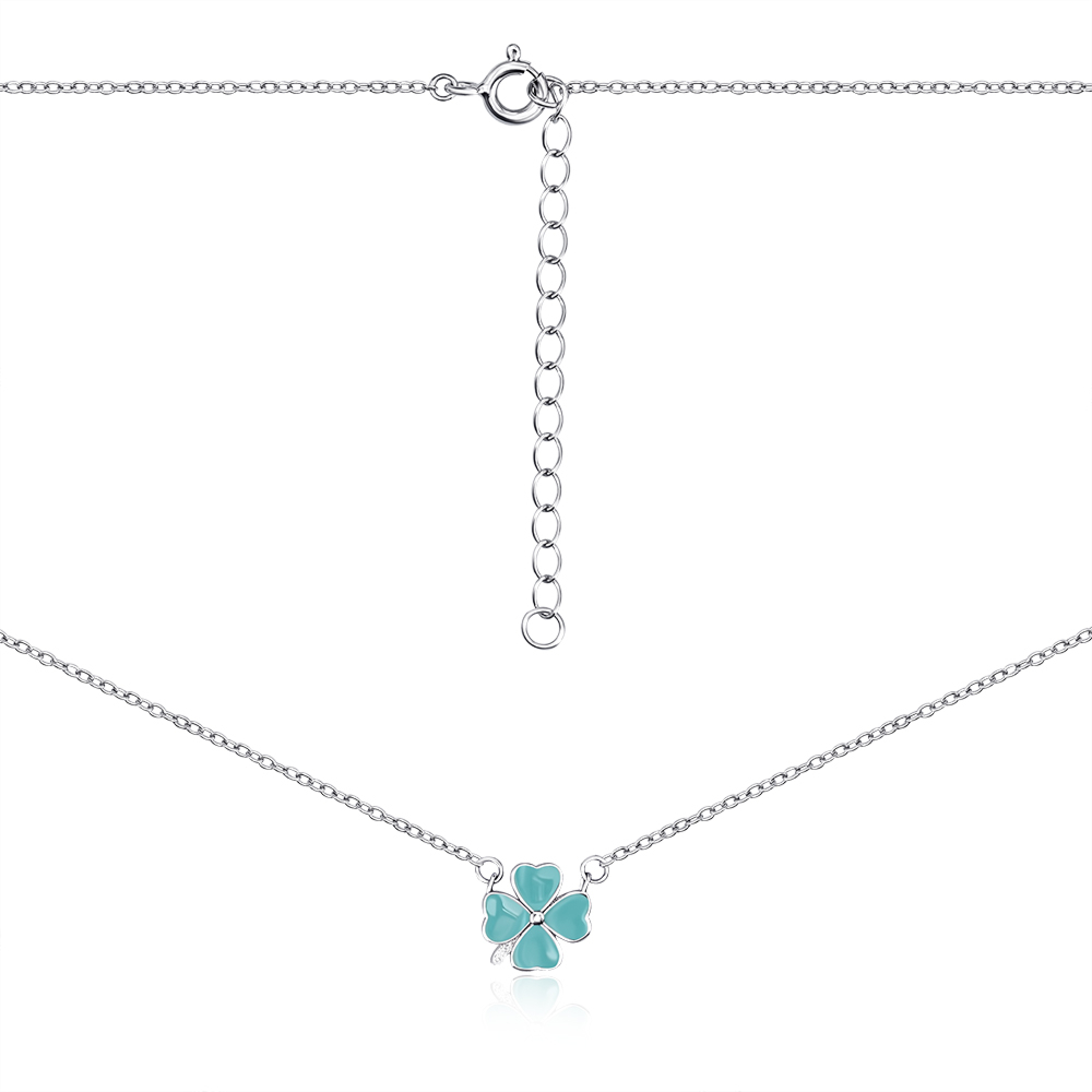 Серебряное колье с эмалью. Артикул S3657-K/12/3090