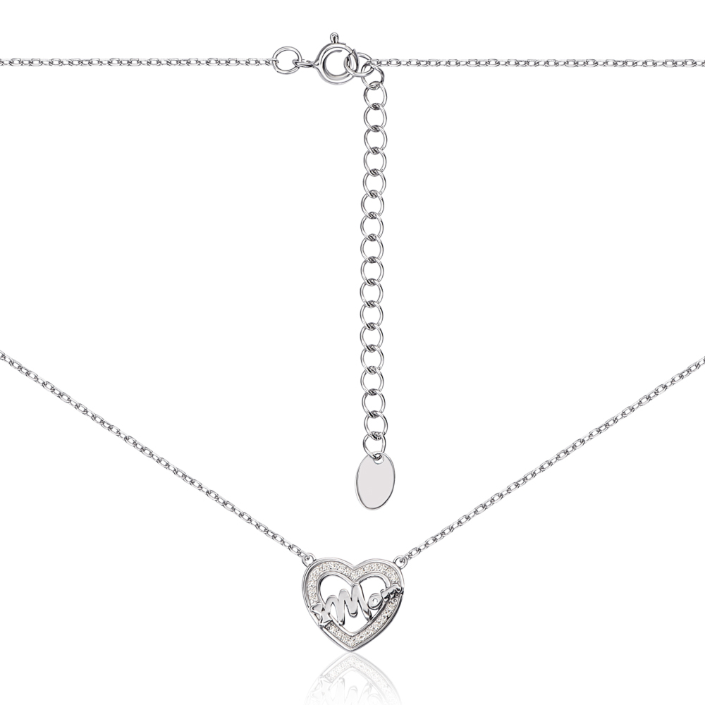 Серебряное колье с фианитами. Артикул MN11175AA-L/12/1