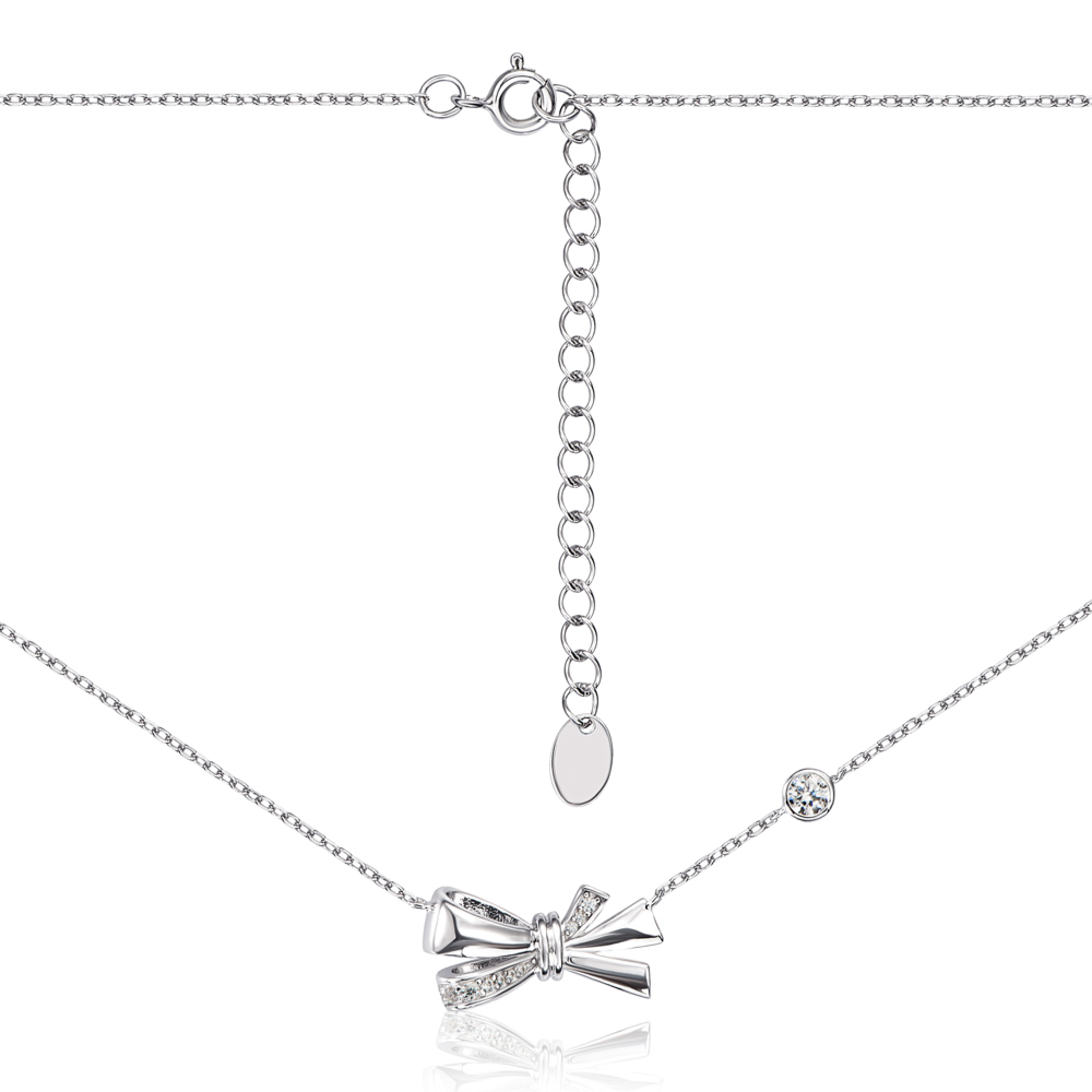 Серебряное колье с фианитами. Артикул MN11487AA-L/12/1