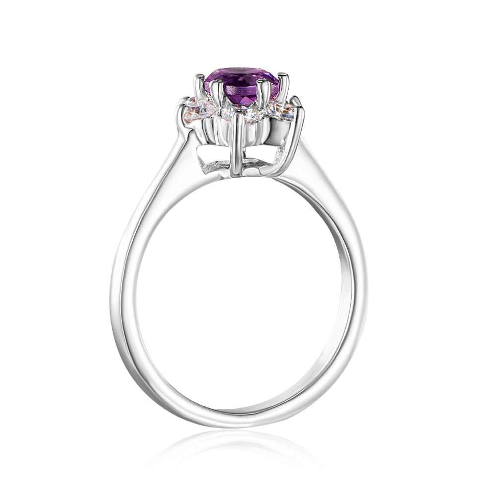 Серебряное кольцо с аметистом. Артикул GRE3190-R/12/5762