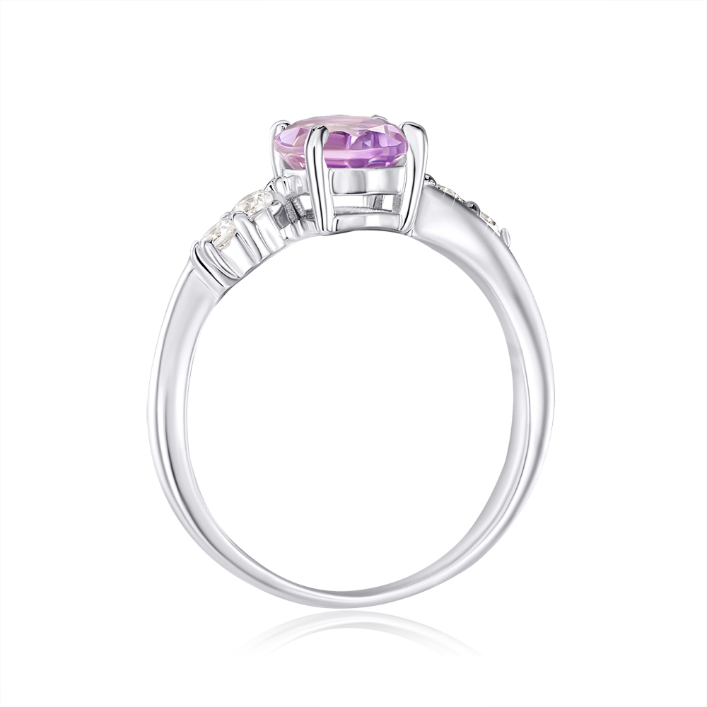 Срібна каблучка з аметистом. Артикул OR567-R/12/5272