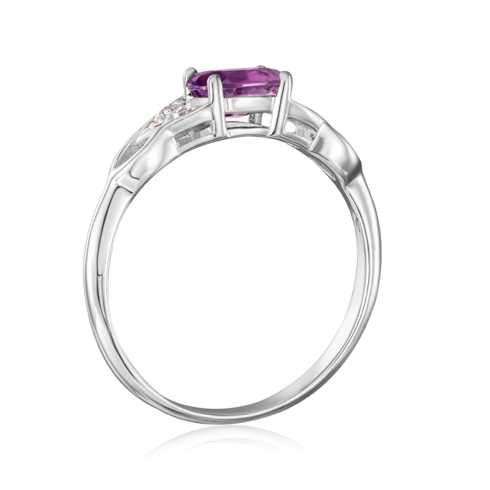 Серебряное кольцо с аметистом. Артикул OR573-R/12/5134