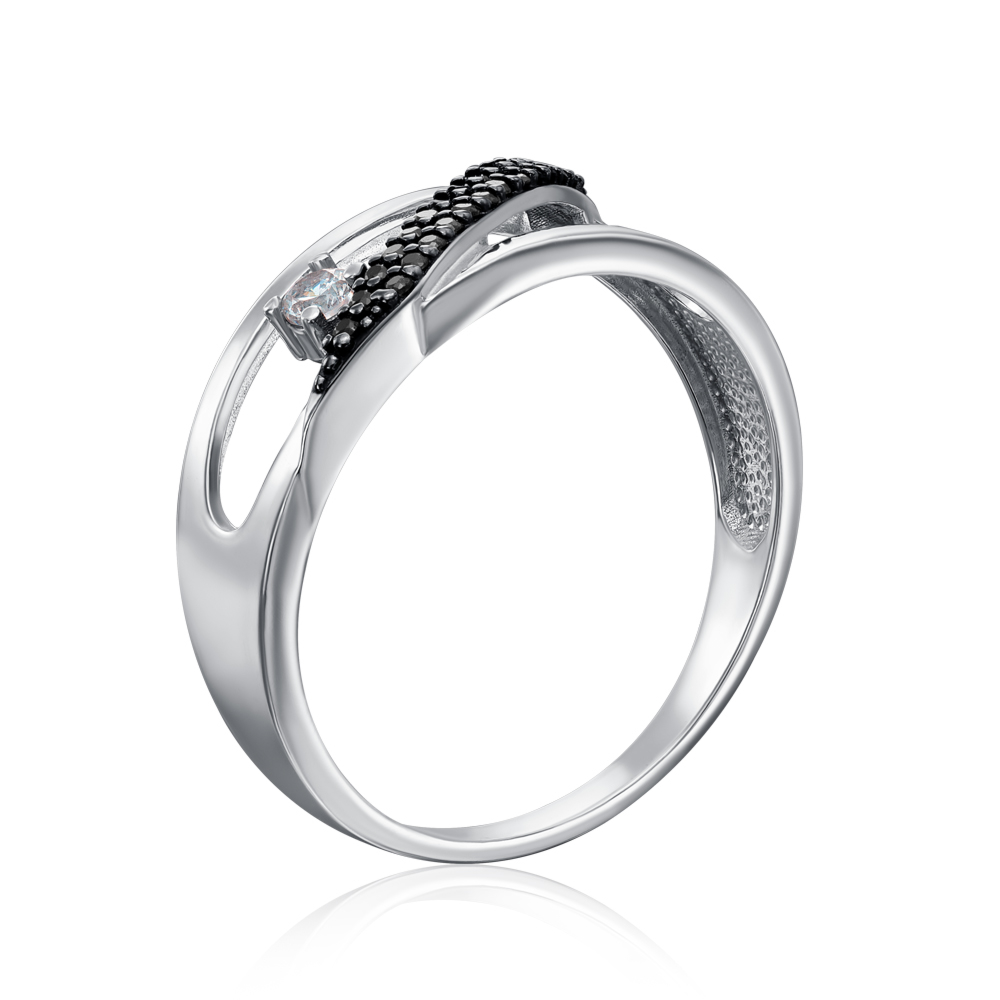 Серебряное кольцо с фианитами. Артикул 001321/12/1/3888