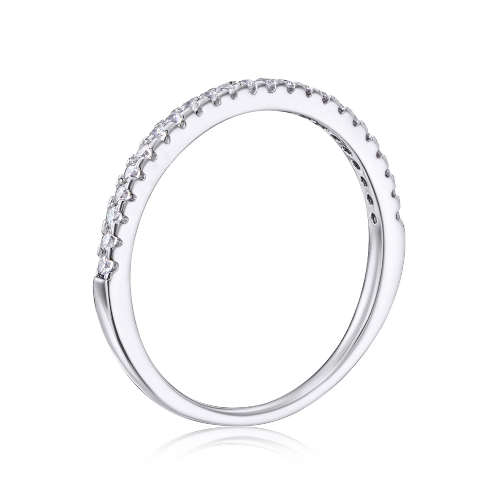 Серебряное кольцо с фианитами. Артикул 2R10204-R/12/1