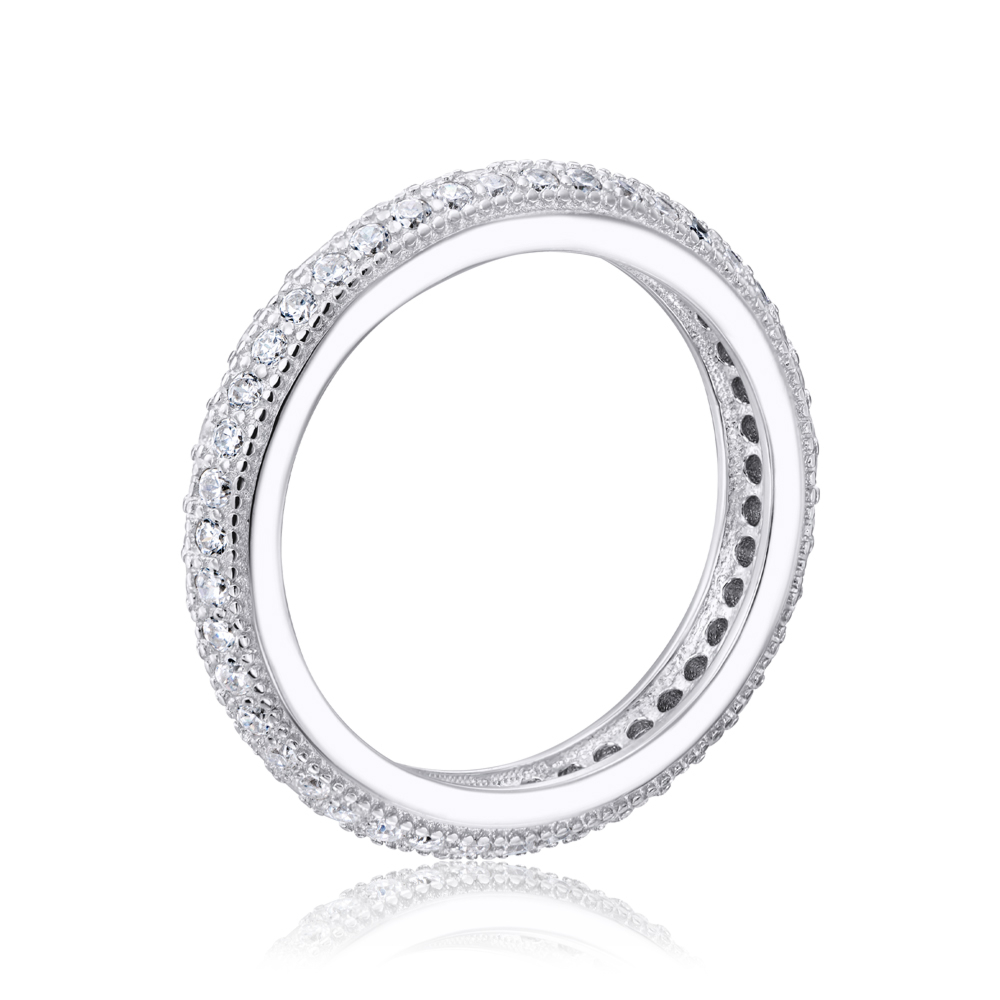 Серебряное кольцо с фианитами. Артикул 2R14769-R/12/1