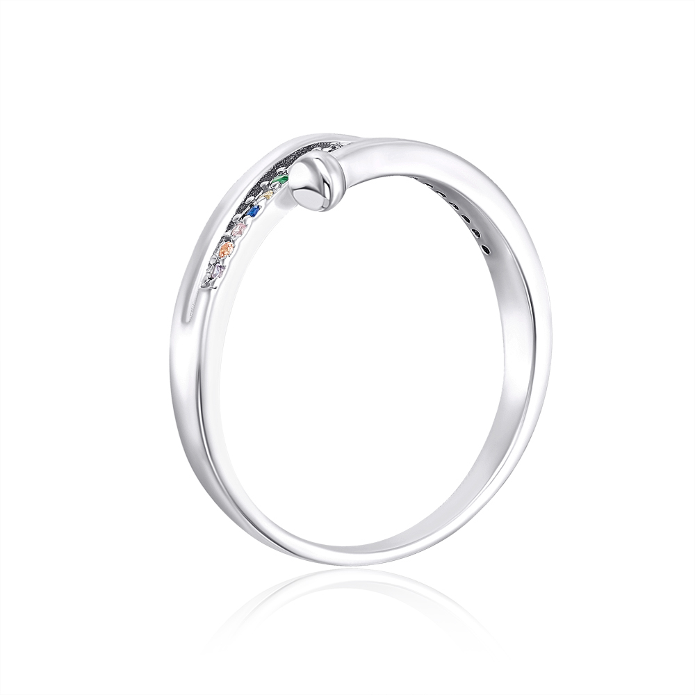 Срібна каблучка з фіанітами. Артикул 2R32325-R/12/1550