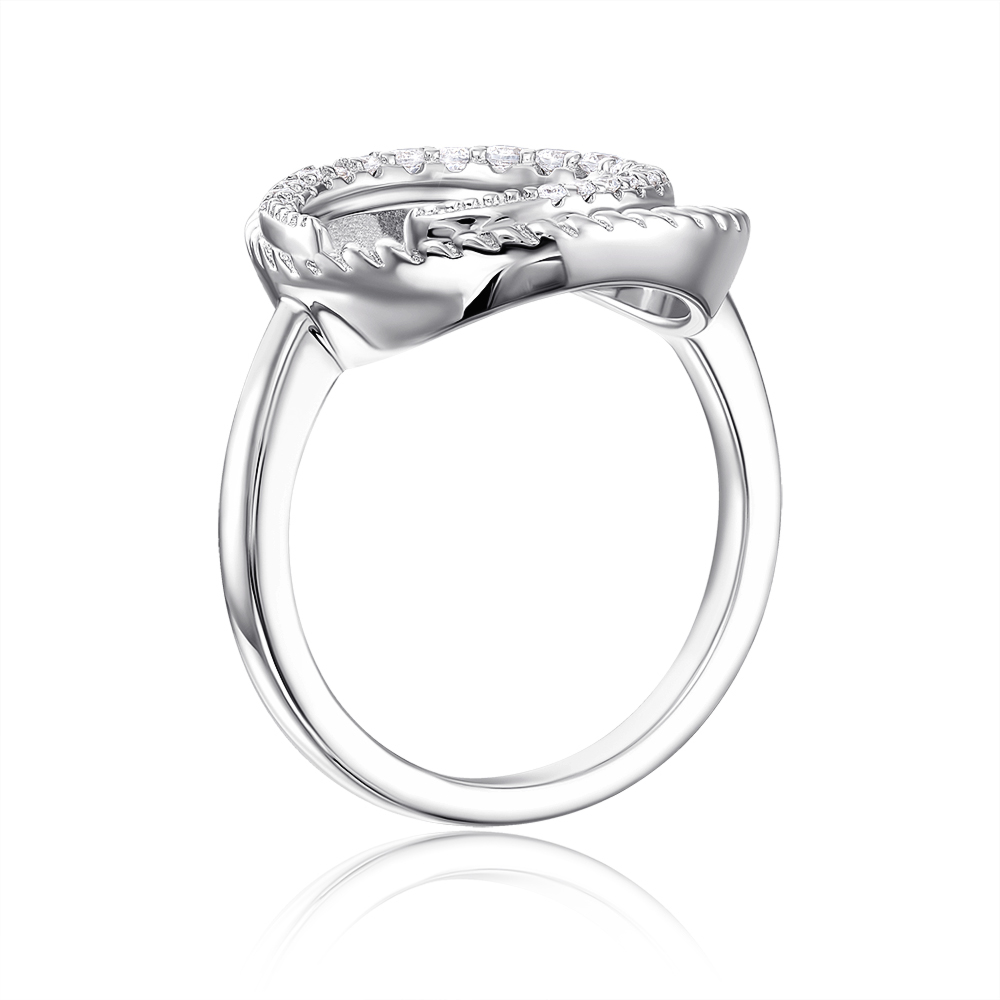 Серебряное кольцо с фианитами. Артикул ML14237A-R/12/1