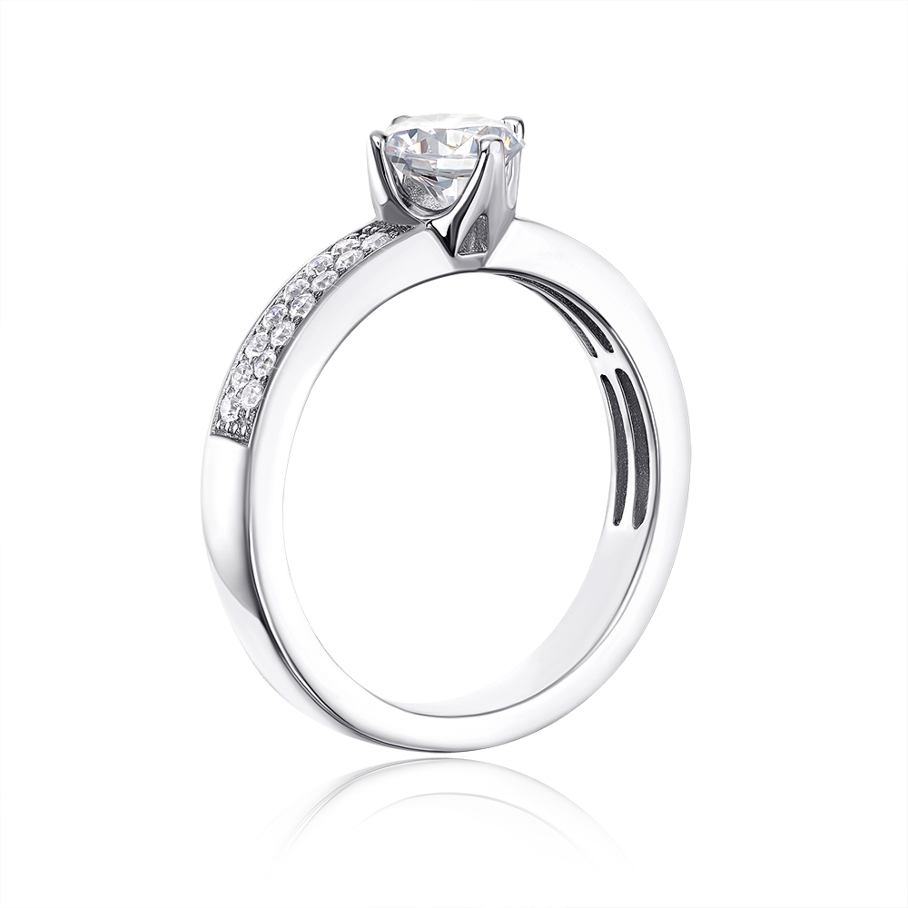 Серебряное кольцо с фианитами. Артикул OL02482B-R/12/1
