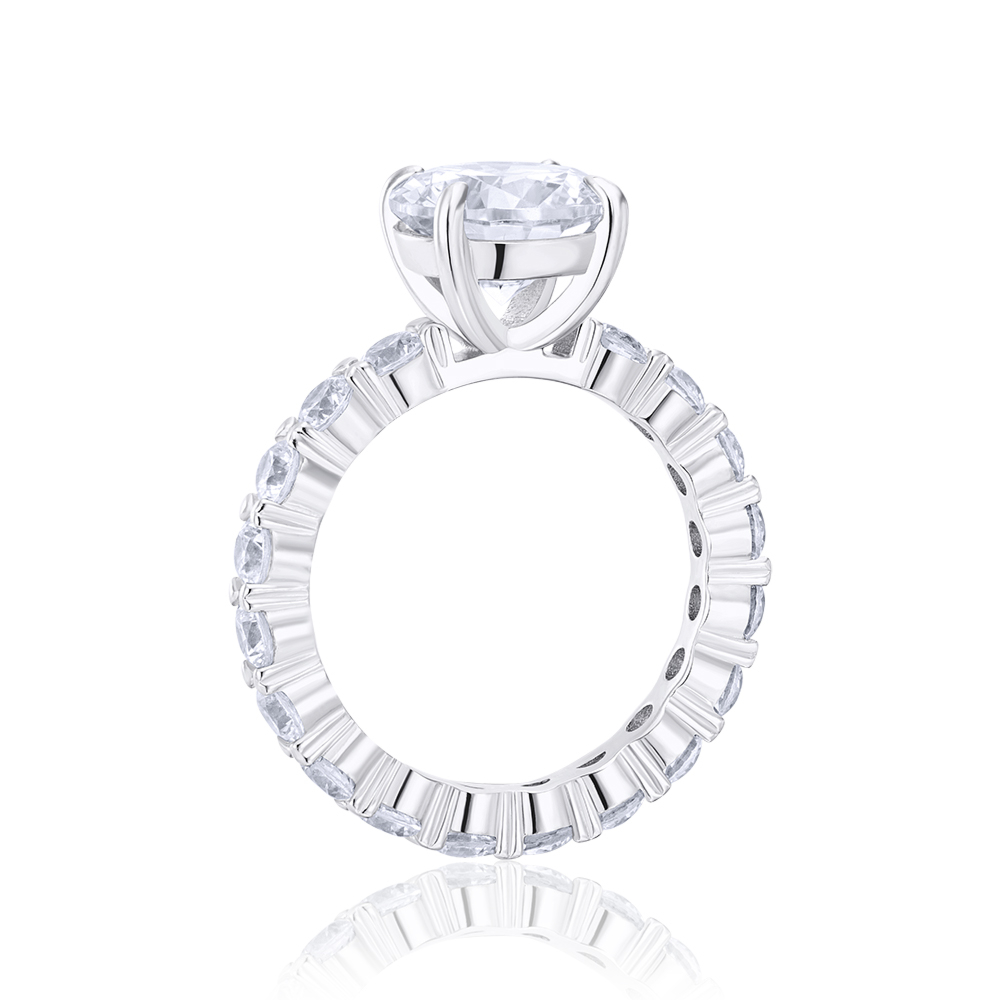Серебряное кольцо с фианитами. Артикул OL02637A-R/12/1