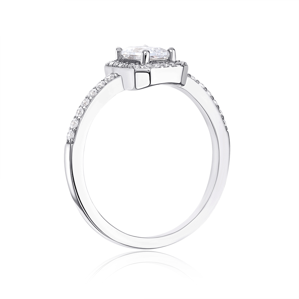 Серебряное кольцо с фианитами. Артикул OL03095A-R/12/1