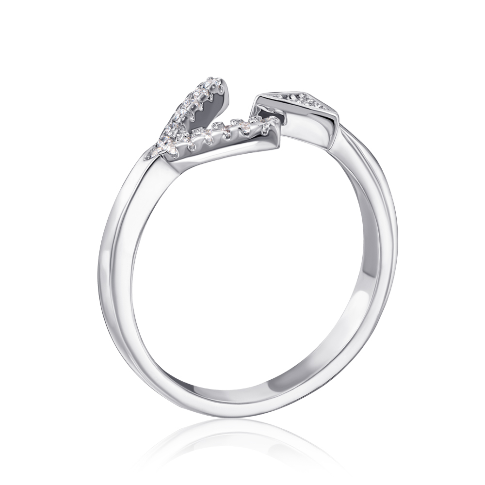 Серебряное кольцо с фианитами. Артикул R11127-R/12/1