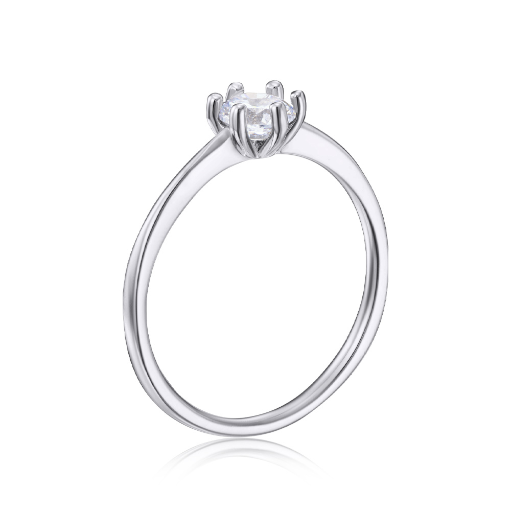 Серебряное кольцо с фианитом Артикул 2R22422-R/12/1