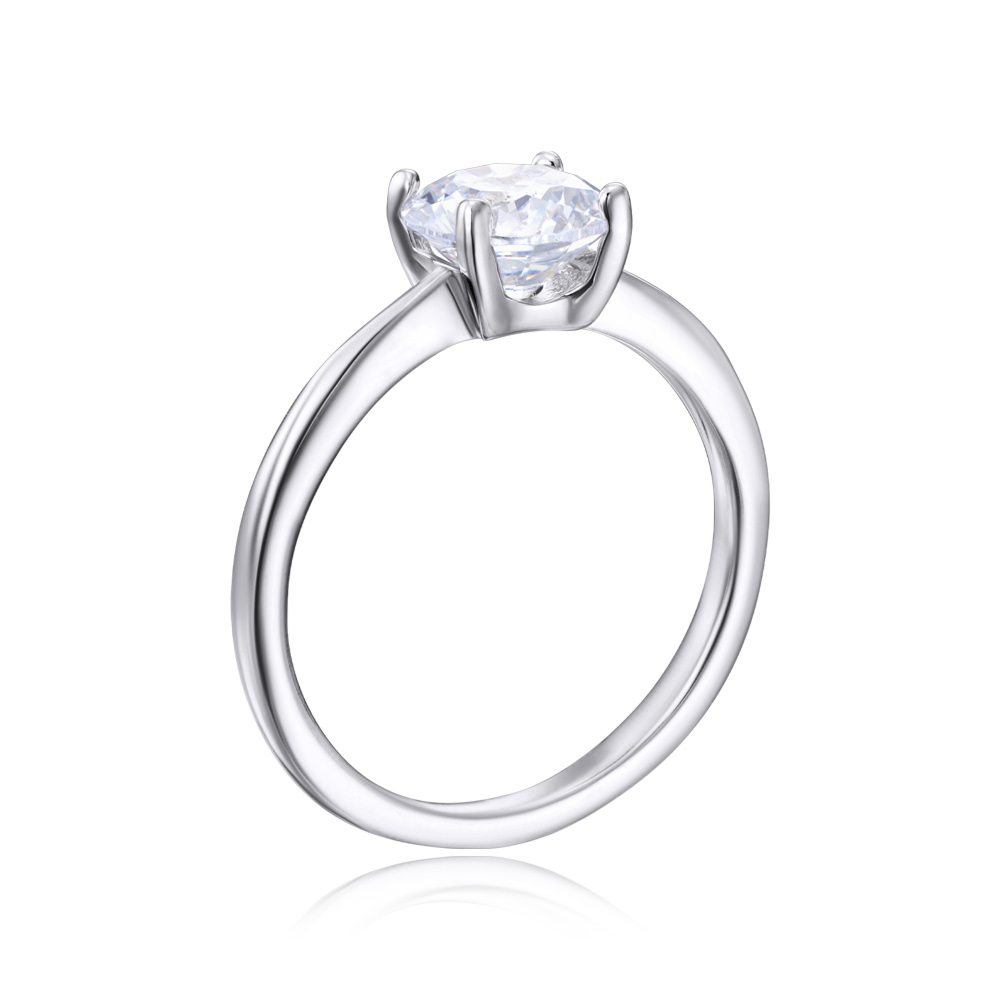 Серебряное кольцо с фианитом Артикул 2R24951-R/12/1