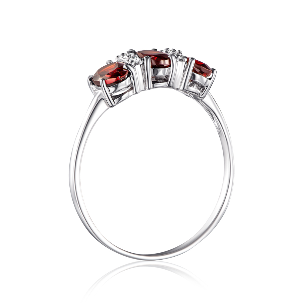 Серебряное кольцо с гранатом. Артикул GRE2225-R/12/5027