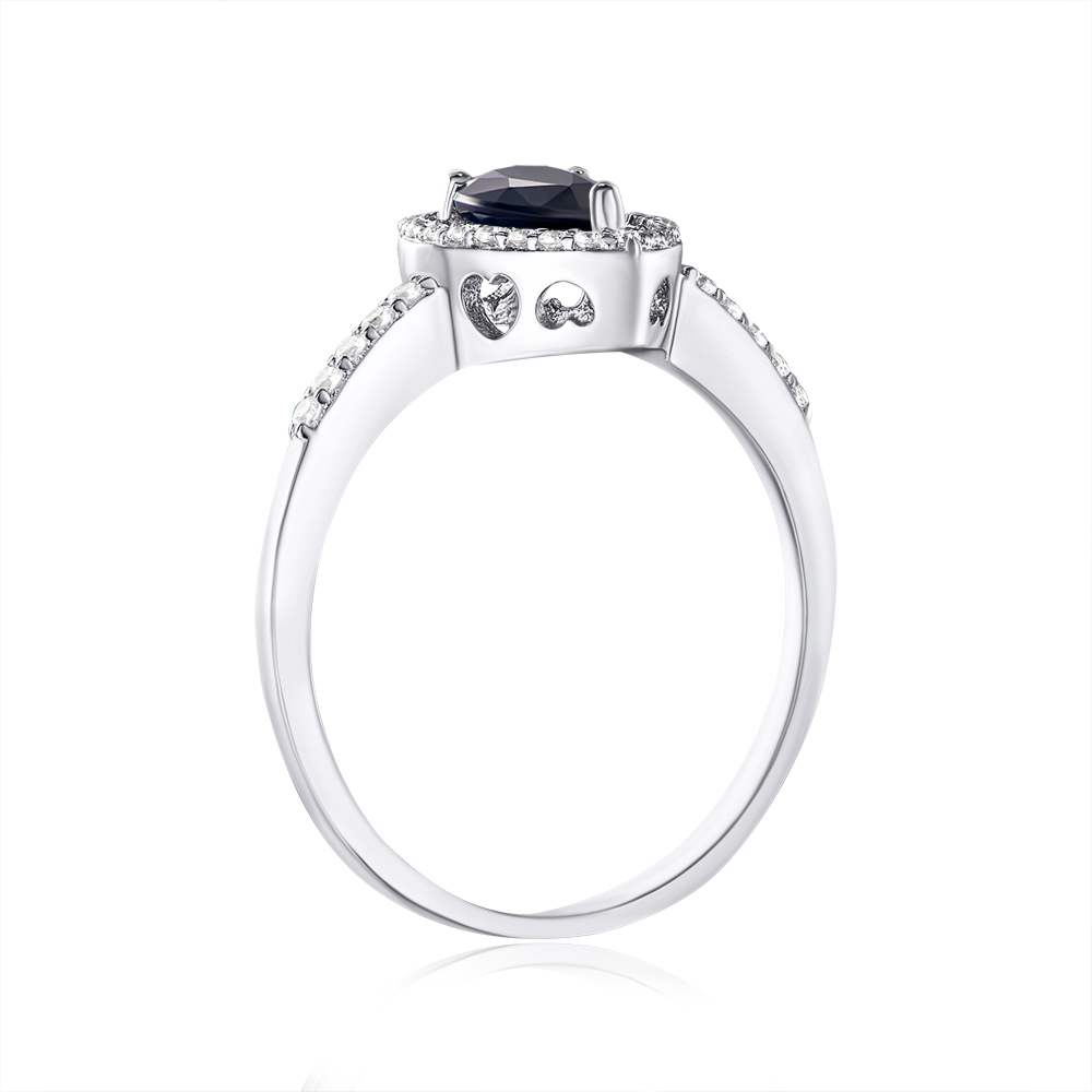 Серебряное кольцо с сапфиром. Артикул GREP2897-R/12/9619