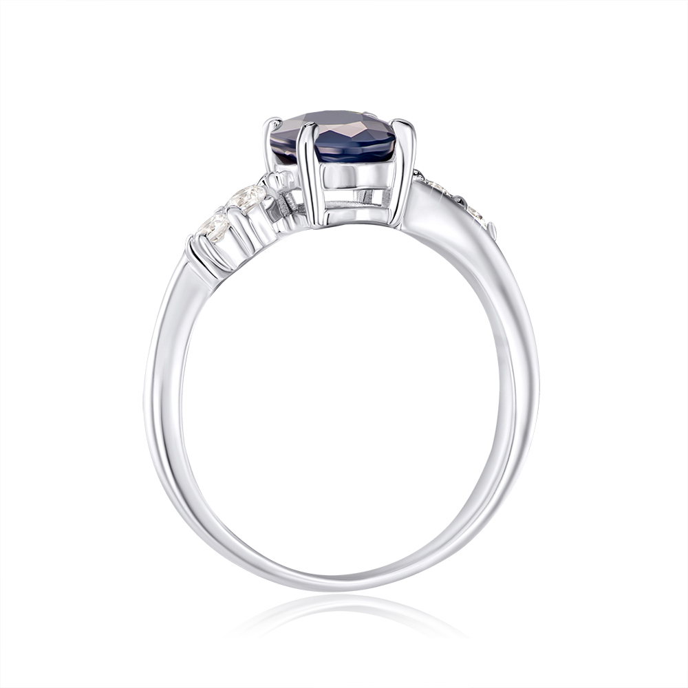 Серебряное кольцо с сапфиром. Артикул OR567-R/12/8387