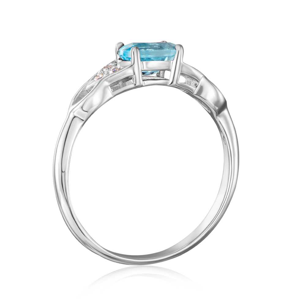 Серебряное кольцо с топазом sky. Артикул OR573-R/12/7190