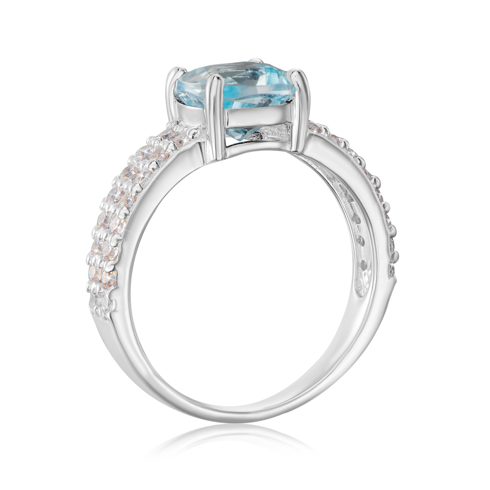 Серебряное кольцо с топазом sky. Артикул R63-R/12/7160