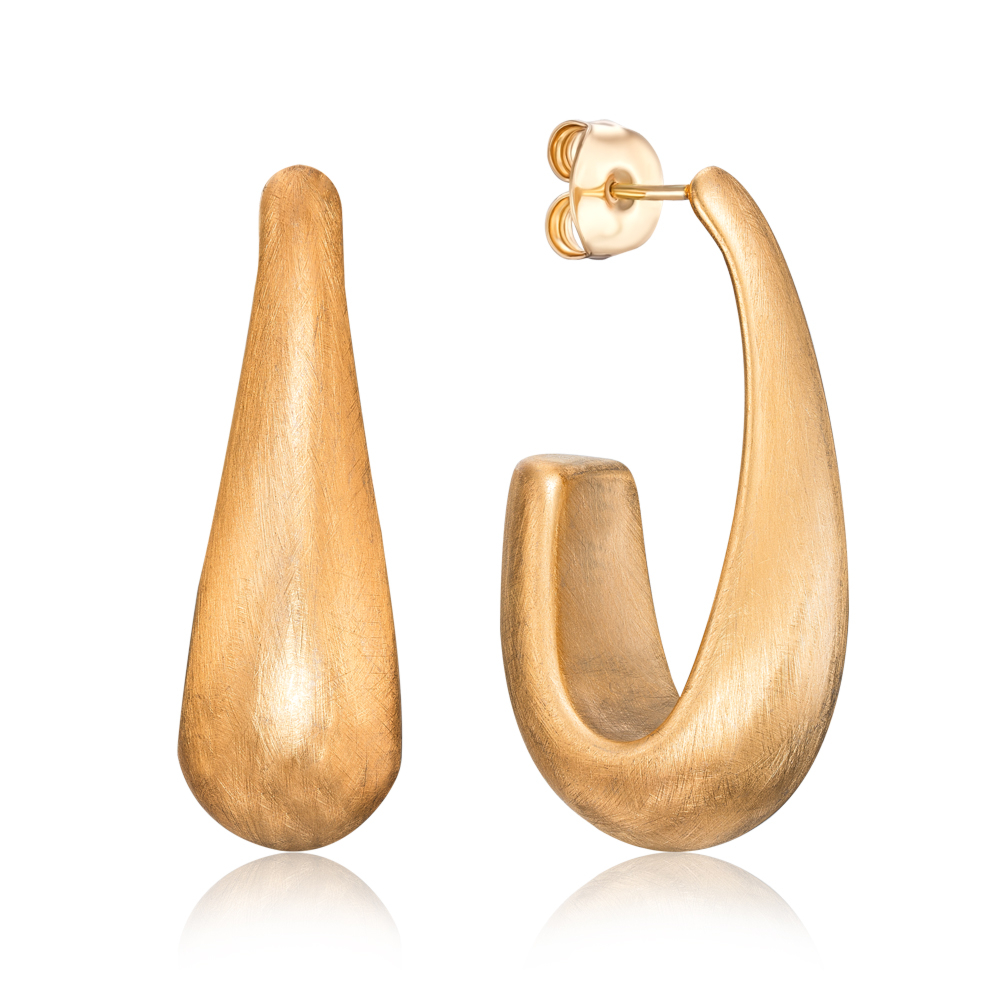 Серебряные позолоченные серьги. Артикул 1AG1435G-E/20