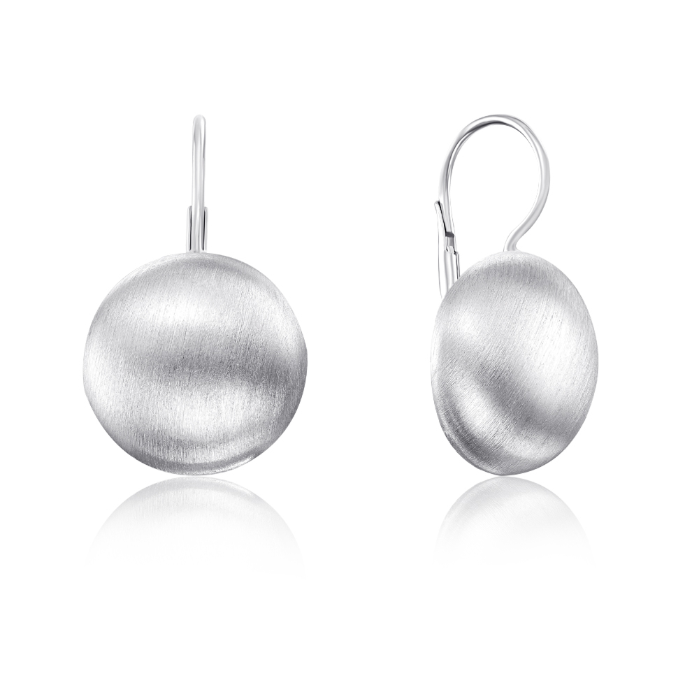 Серебряные серьги без вставки. Артикул S-OR-03-064B/B/R-E/12