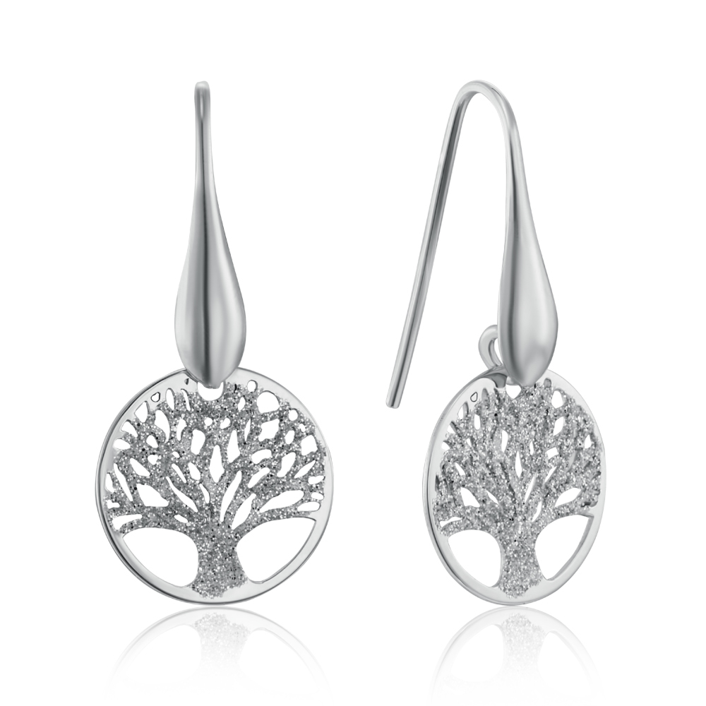 Срібні сережки «Дерево» без вставки. Артикул PR0033_OR1656-E/12/3609