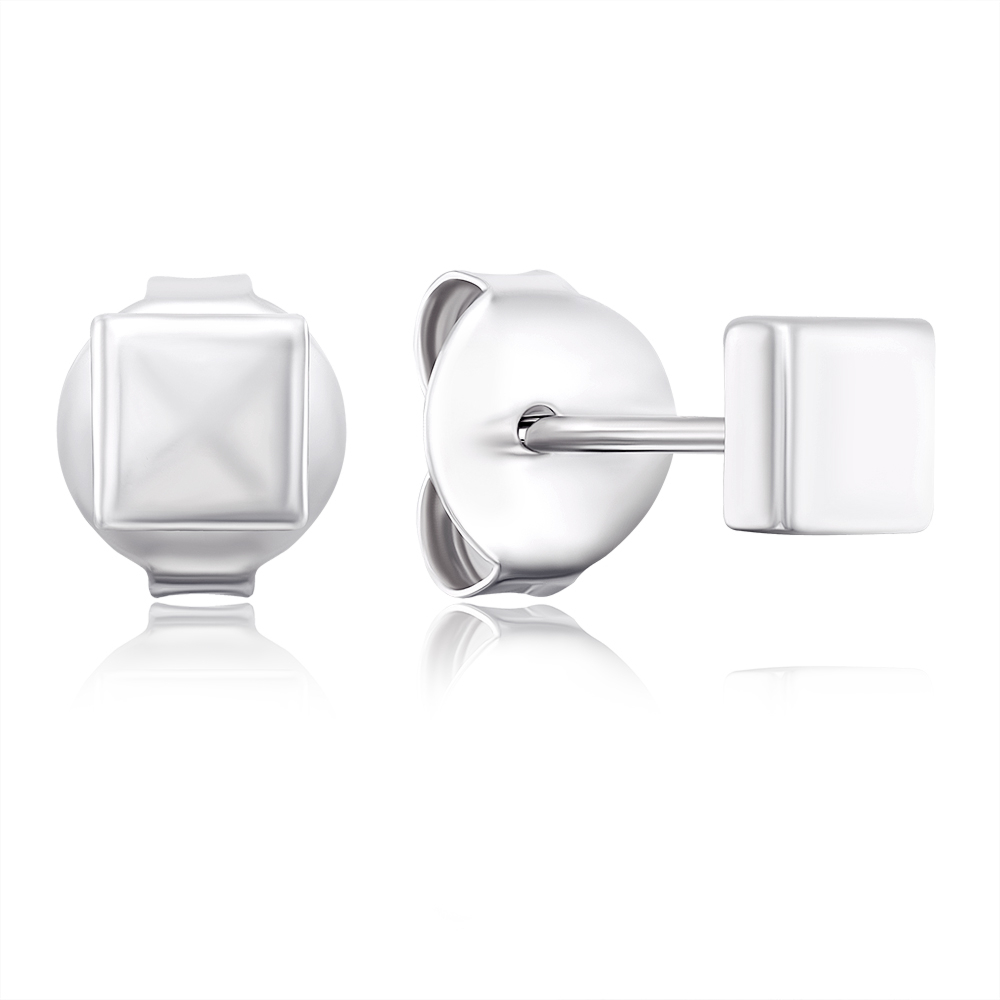 Серебряные серьги-пуссеты без вставки. Артикул 5EA6205-E/12