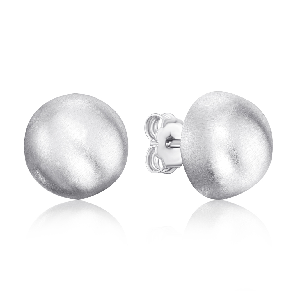 Серебряные серьги-пуссеты без вставки. Артикул S-OR-03-030G/B/R-E/12