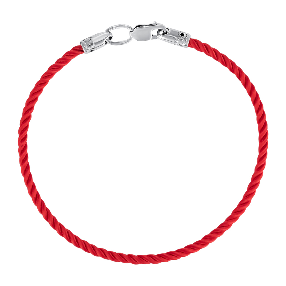 Шелковый браслет. Артикул SGrit2mm Red BR ROD