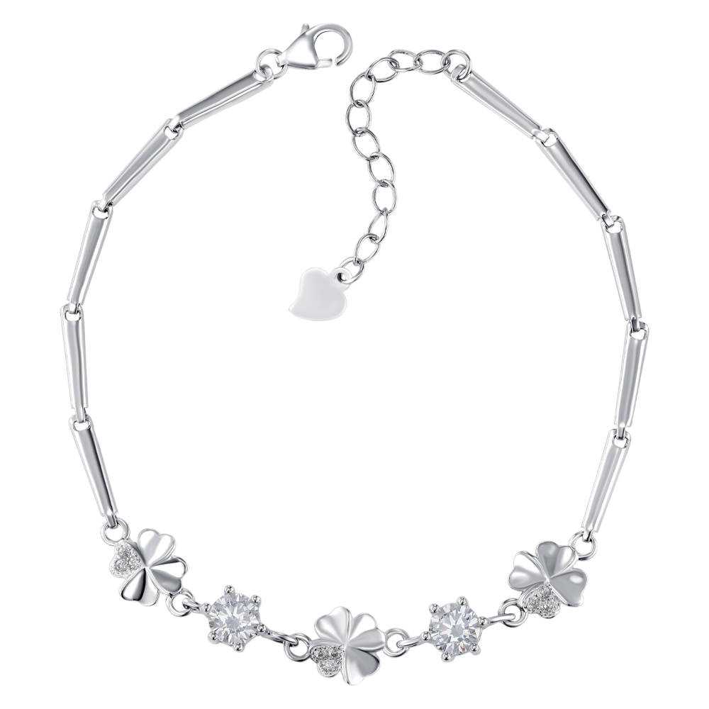 Серебряный браслет с фианитами. Артикул SL00060-B/12/1