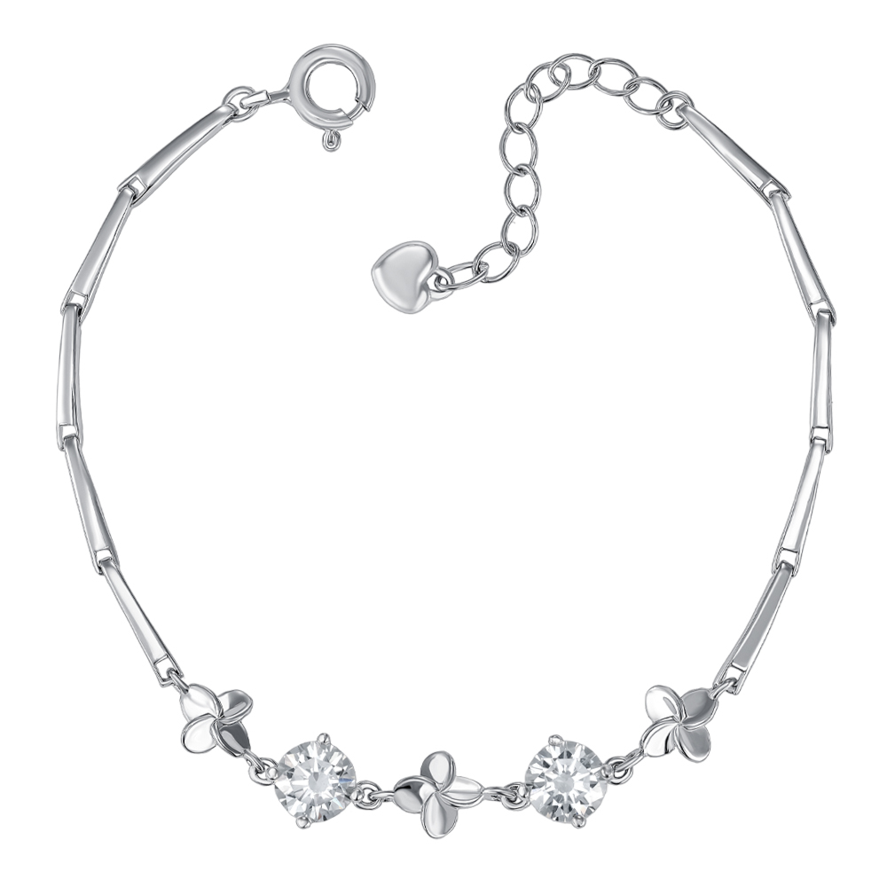 Серебряный браслет с фианитами. Артикул SL00068-B/12/1