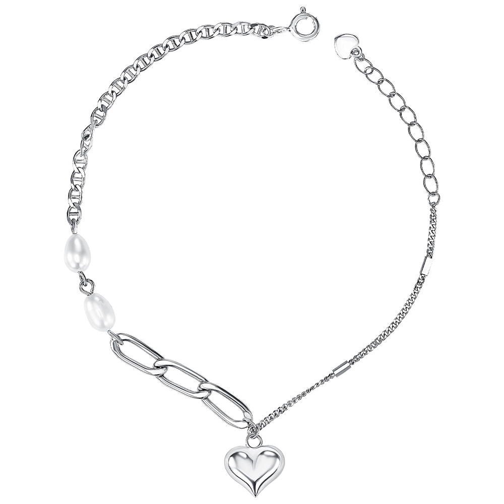 Серебряный браслет с жемчугом. Артикул SL00656-B/12/4742