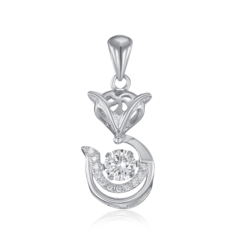 Серебряная подвеска с фианитами. Артикул SP00387-P/12/1