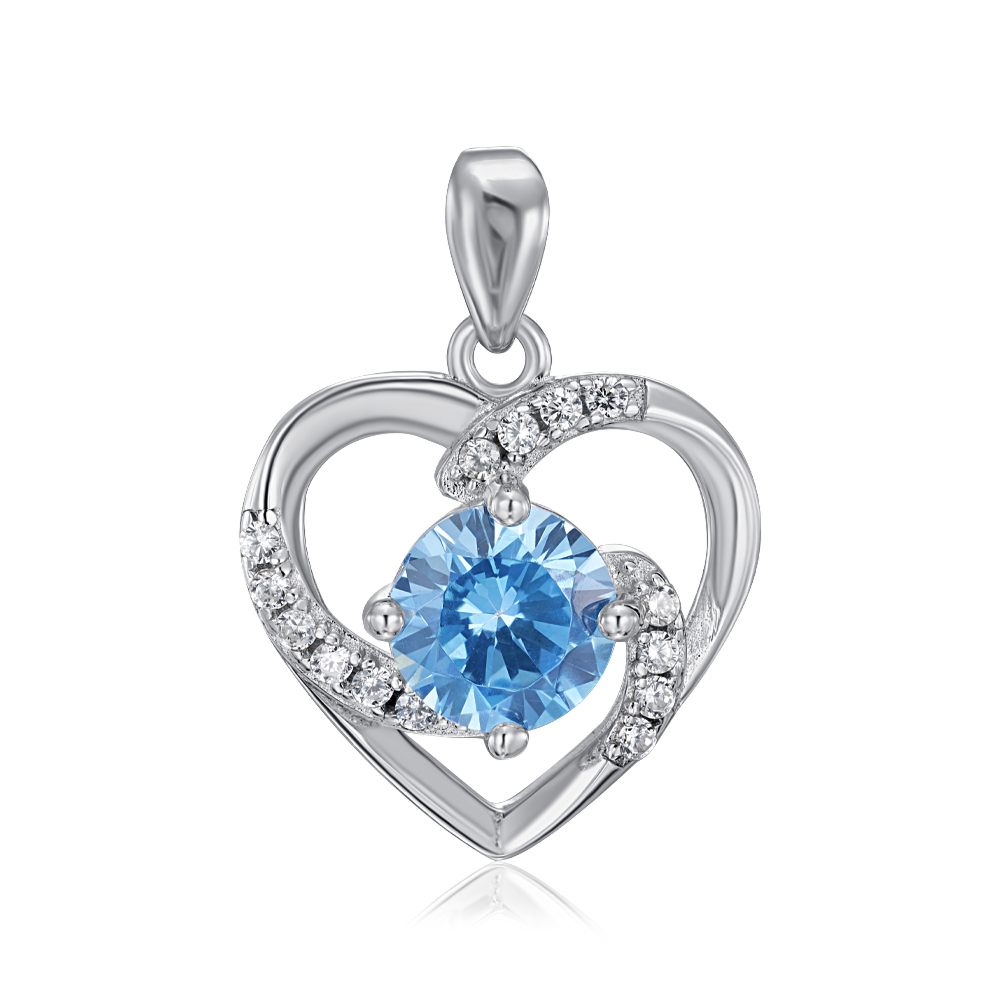 Серебряная подвеска с фианитами. Артикул SP00394-P/12/1505