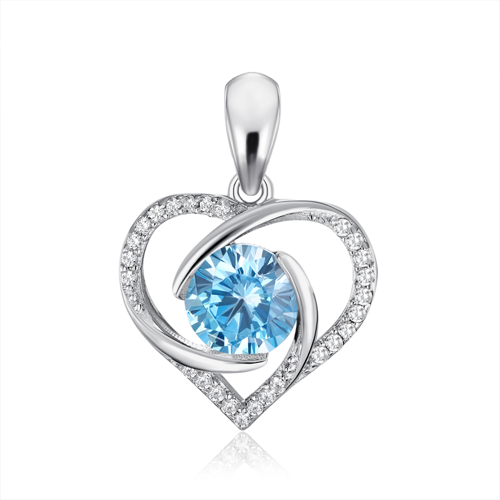 Серебряная подвеска с фианитами. Артикул SP00403-P/12/1505