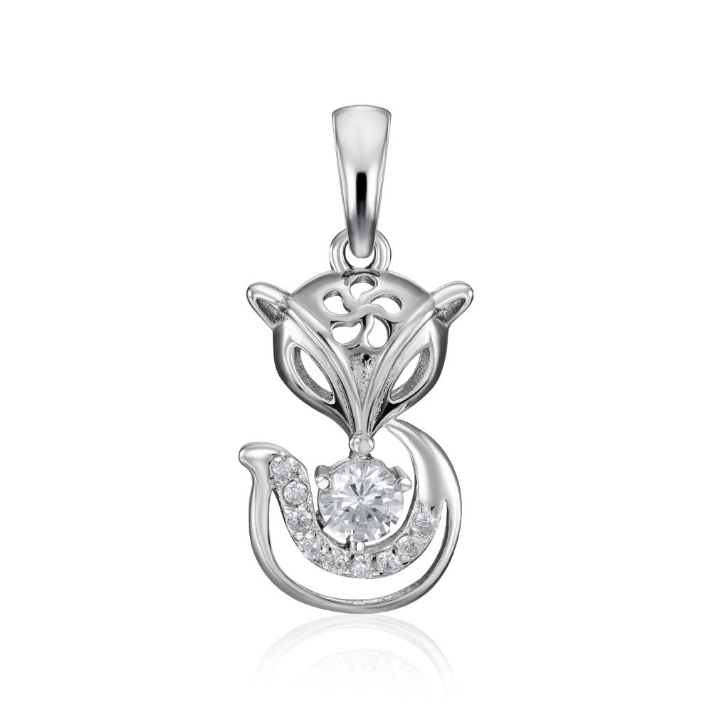Серебряная подвеска с фианитами. Артикул SP00447-P/12/1