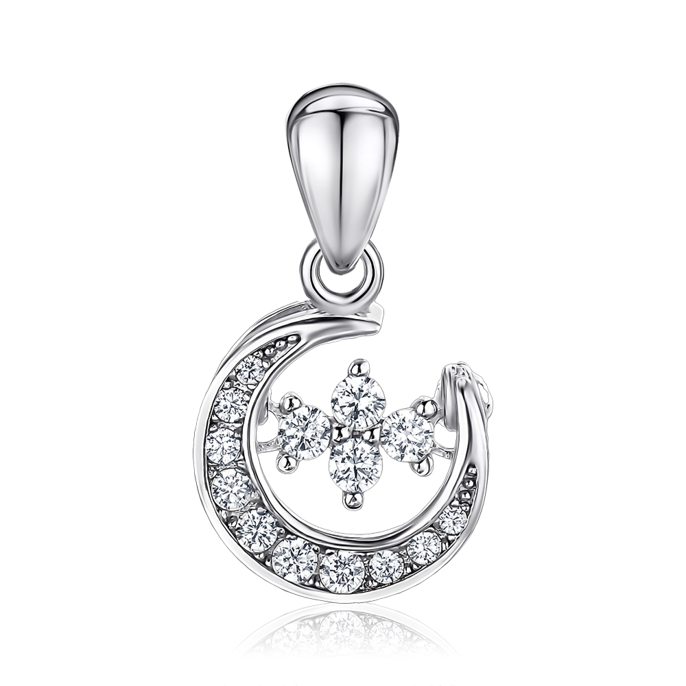 Серебряная подвеска с фианитами SP00454-P/12/1
